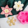Snowflake Mousse Ice Cream Silicone Mold Winter Christmas Decoration Creative Hand Drop Glue Aromatherapy Candle Mold