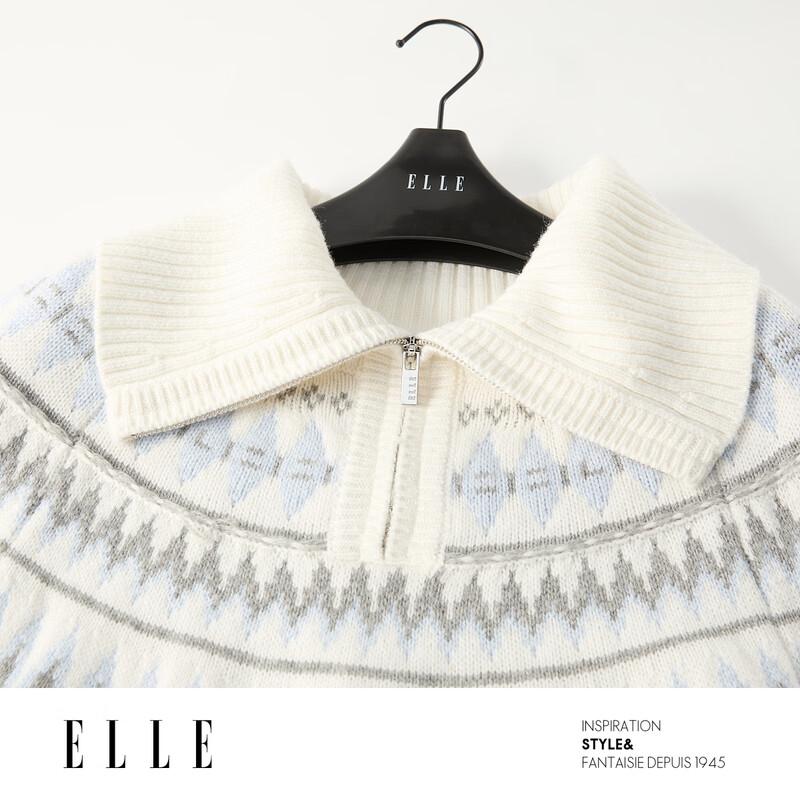 ELLE Женский пуловер в стиле Fair Isle