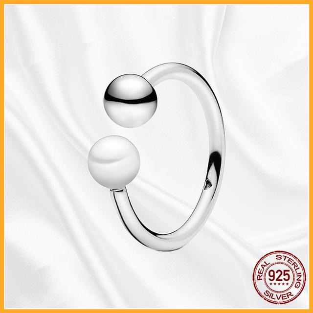 Подлинное 925 пробы стерлингового серебра штабелируемое сердце ромашка цветок сверкающее кольцо для женщин оригинальные 925 пробы серебряные кольца ювелирные изделия подарок