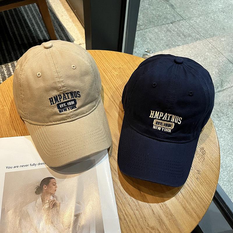 Бейсболка с вышитыми корейскими буквами для женщин и мужчин, мягкая хлопковая регулируемая кепка с козырьком, повседневная однотонная кепка с застежкой-молнией