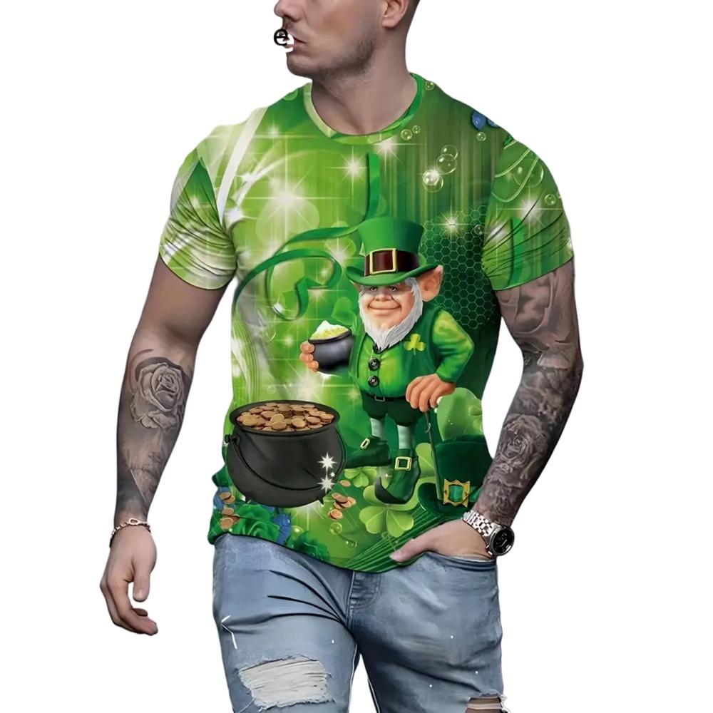 Funny Christmas T-Shirts for Men Summer Fashion Men's Clothing O-Neck Short Sleeve 3D Print Men T-Shirt Vintage Street T-Shirt