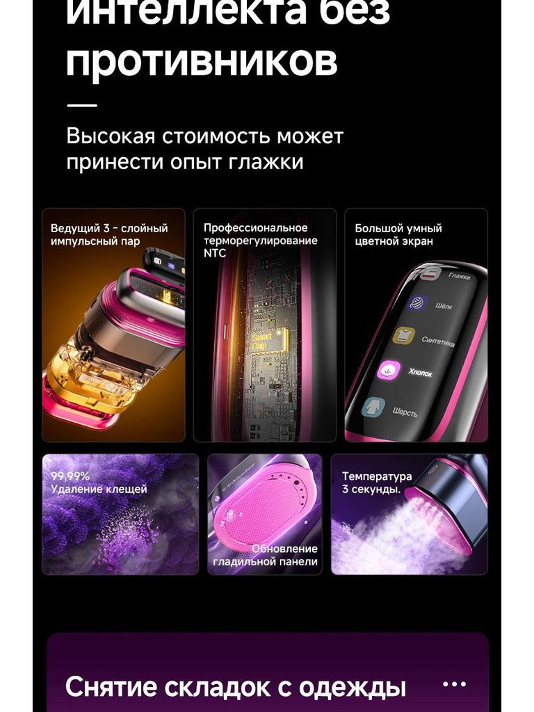 Компактный складной ручной отпариватель одежды с цифровым дисплеем для домашнего использования