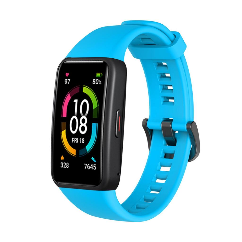 Спортивный силиконовый ремешок для часов Huawei Honor Band 6 Smart Watch Замена ремешка Оригинальный мягкий ремешок для Huawei Band 6