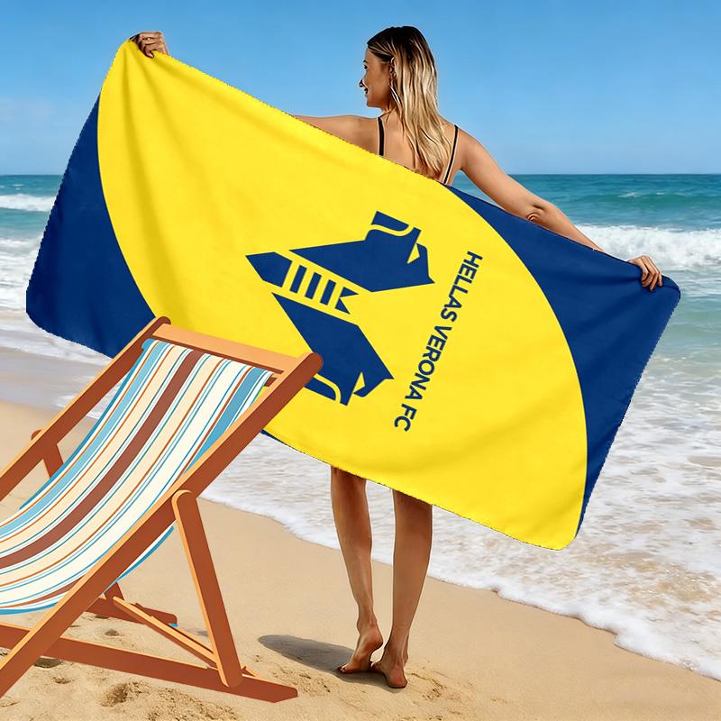 Hellas Verona Print Beach Towel, Large Soft Quick Dry Towel for Beach Camping Swimming