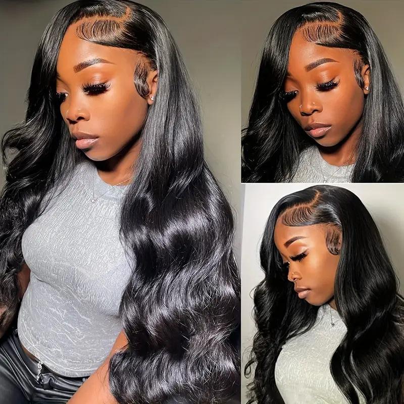 Front Lace Wig, Female Black Big Wave Long Curly Hair, Fluffy Natural Full Headgear