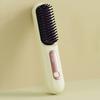 Cordless Hair Straightener Brush 3 Temperature Adjustable LED Display Mini Hair Straightening Comb USB Rechargeable Fast Heating Electric Hot Brush