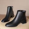 Ботинки Chelsea с острым носком Женские короткие ботинки Плоские одинарные ботинки Женские короткие ботинки