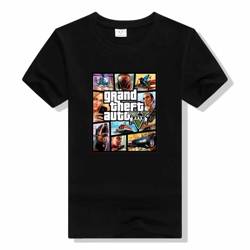 Футболка Grand Theft Auto Gta Мужская Игровая Графическая Футболка Популярная Gta 5 Футболка Мужская Мода лето Уличная Одежда Футболка Мужчина