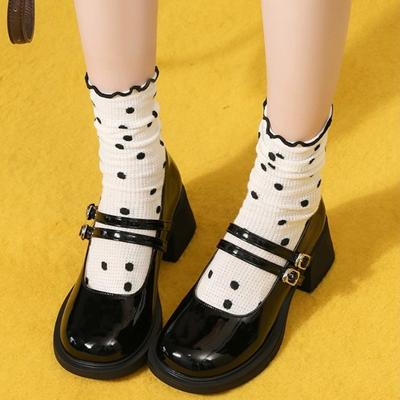 Женская обувь 2024 Mary Janes женские туфли на высоком каблуке классические туфли-лодочки женские с круглым носком пряжка ремешок толстый каблук туфли женские