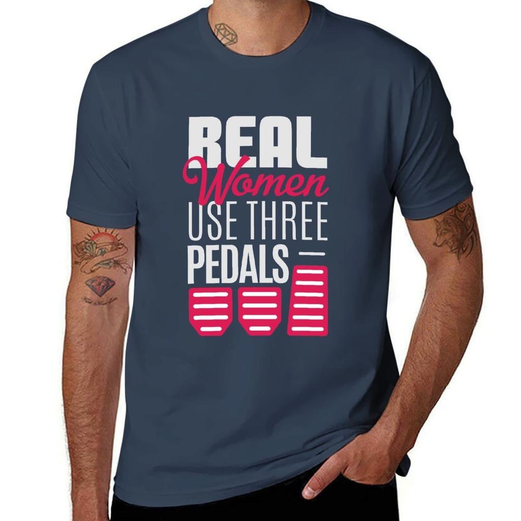 Real Unisex Use Three Pedals Stick Shift Car Lover Tshirt Lightweight Sport Basic Tshirt