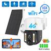 4G Sim Solar Camera Wifi Outdoor Power Camara PIR Humanoid Detection CCTV Security Protection Built In Battery With Solar Panel