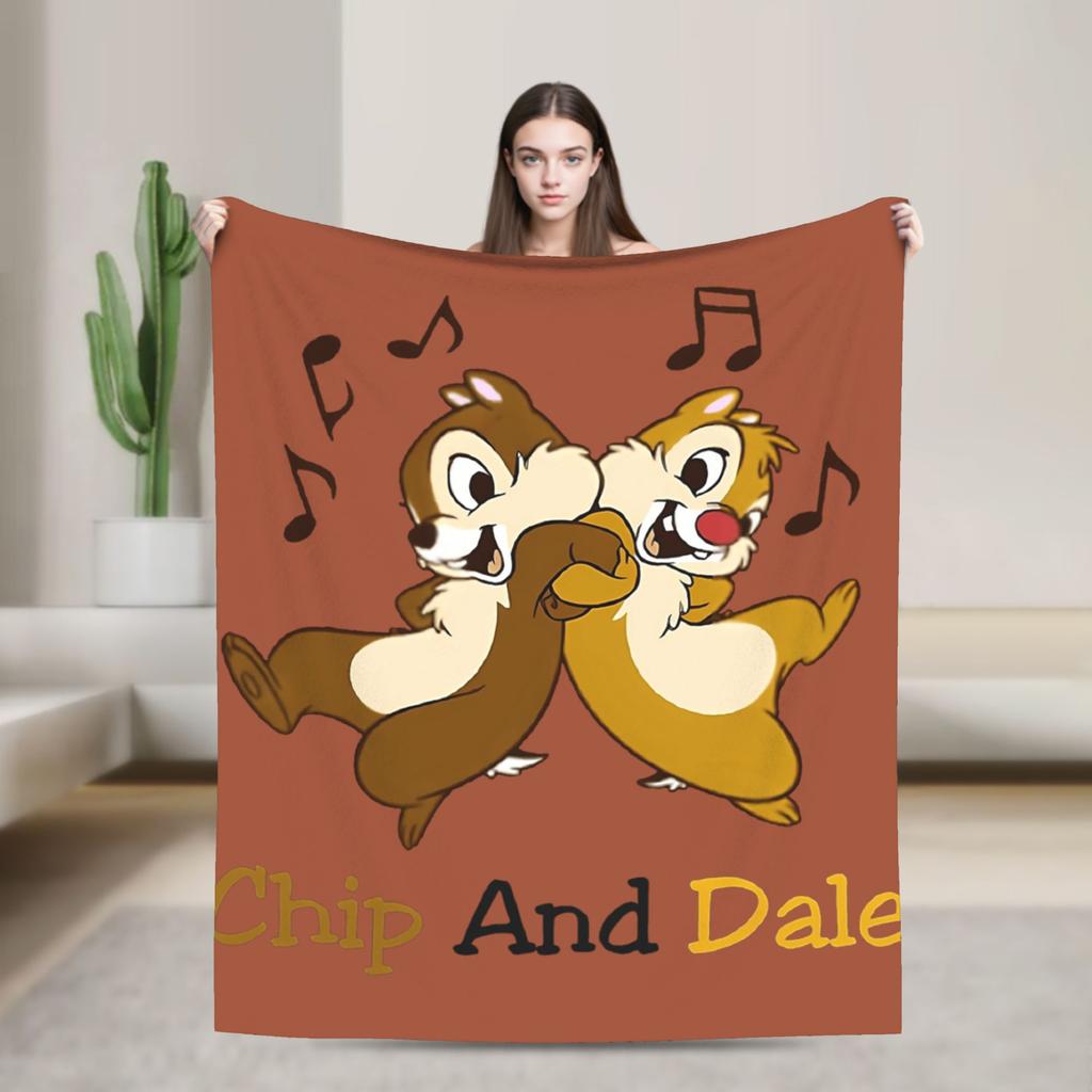 Chip 'n' Dale And Friends Wool Blankets Cartoon Customized Throw Blanket for Home 200x150cm Plush Thin Quilt