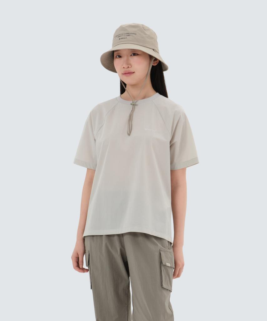 SNOWPEAK APPAREL Airdots Женская базовая футболка с коротким рукавом (S25Mwtts35) Светло-бежевый