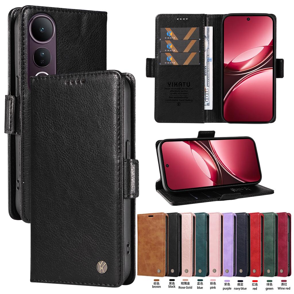 Магнитный кожаный чехол-кошелек для Vivo Y400 V60 V50 V40 SE V30 V30E V29 V29E V27 Lite Pro 4G 5G Роскошный Премиум Чехол Чехол для телефона