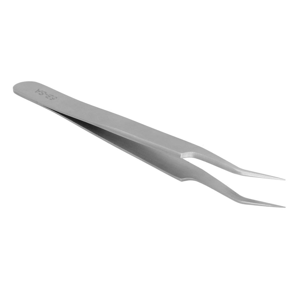 Stainless Steel Eyelash Extensions Tweezers High Accuracy Tweezers Tools for Nail Art(Curved Head 5BSA )