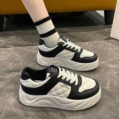 Новые туфли для скейтбординга, женская обувь ранней весны, толстая подошва, удобная обувь, женская мода, универсальная повседневная обувь на платформе