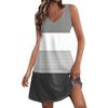 Women's Casual Print Summer Bohemian Beach Dress With Pockets V Neck Tank Dress