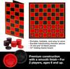Портативная игра в шашки для детей и взрослых - доска 15x15 дюймов с 24 шашками (12 Красных, 12 Черных)