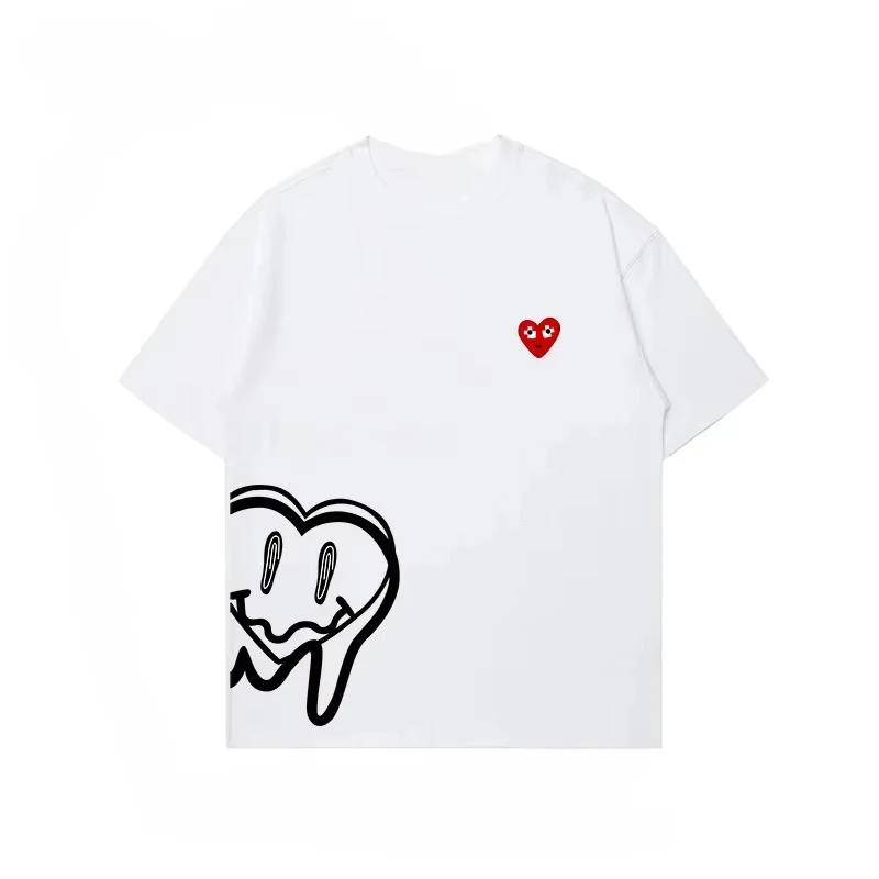 Summer fashion top: Loose neutral pure cotton American T-shirt daily wear for couples short-sleeved men pure cotton 2025