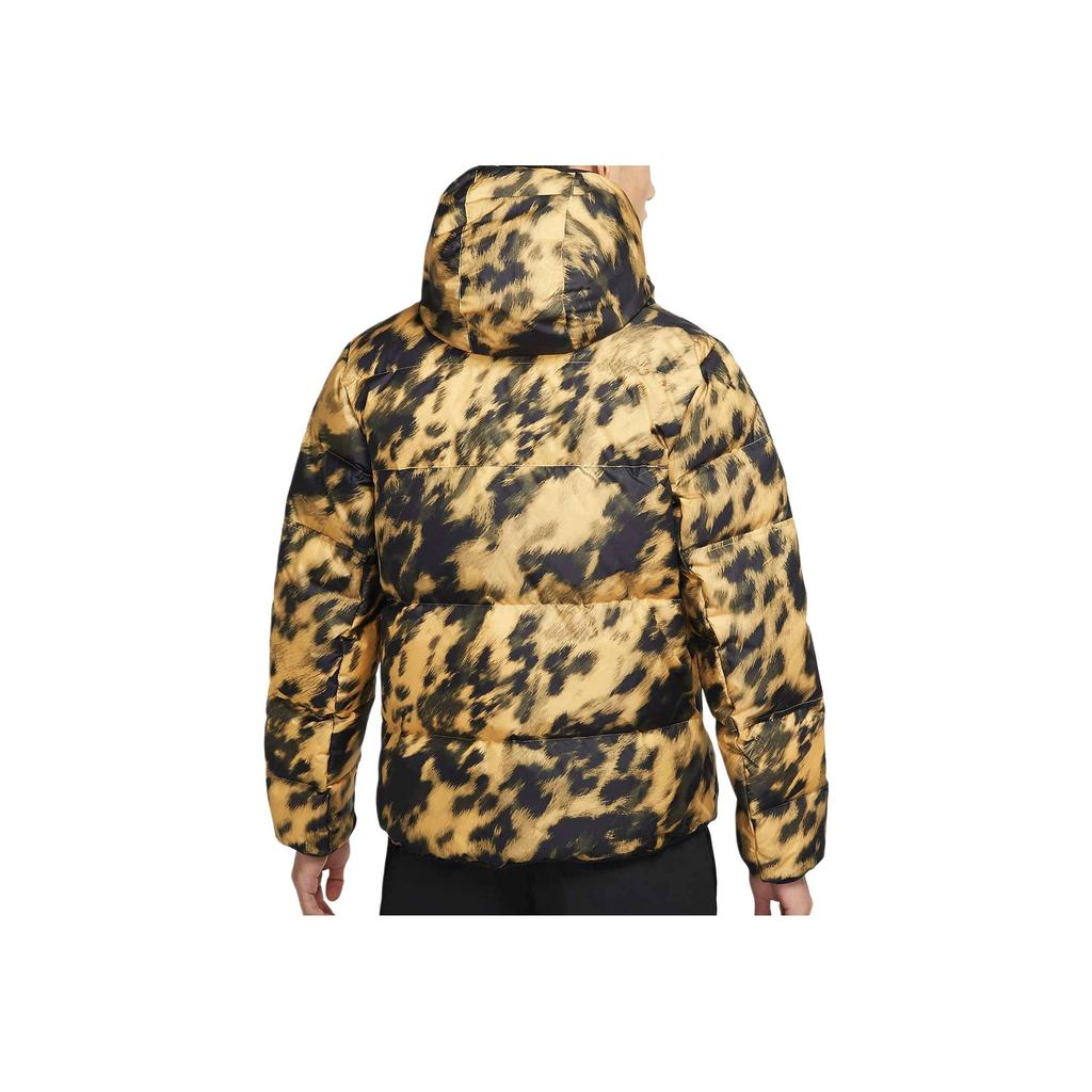 Nike Printed Logo Zip-Up Hooded Down Jacket Winter Men Jacket Yellow CU4407-700