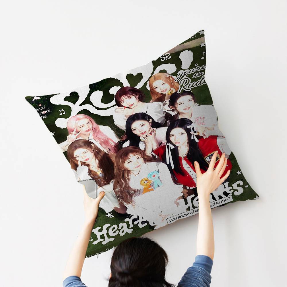 H2H H-Heart2Heart Kpop Style Pillow Anime Pillow Sofa Bed Head Pillow Cover Cushion Cover 45X45 Cm Fashion