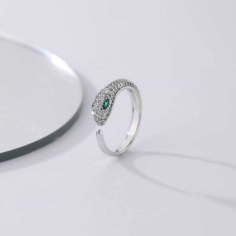 Open Snake Series High-end Open Ring, Light Luxury, Niche, Trendy, Cool and Versatile European
