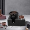 3-in-1 Espresso Organizer Box,Coffee Tool Set with Removable Grounds Bin Black Modern Design for Distributor and Tamper Storage,