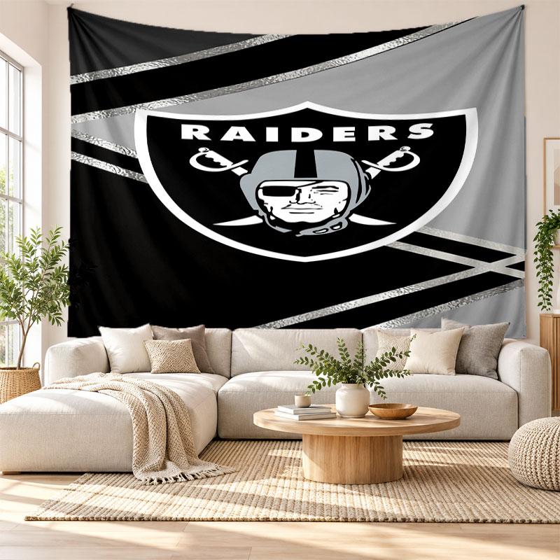 Las Vegas Raiders Wall Tapestry, Soft Fabric Wall Hanging, Decorative Backdrop For Bedroom Home Wall Art