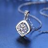 Bague Ringen 1ct VVS D Цветной Муассанит Бриллиантовое Ожерелье Для Женщин Серебро 925 Ювелирные Изделия Женский Простой Темперамент Цепочка На Ключицу