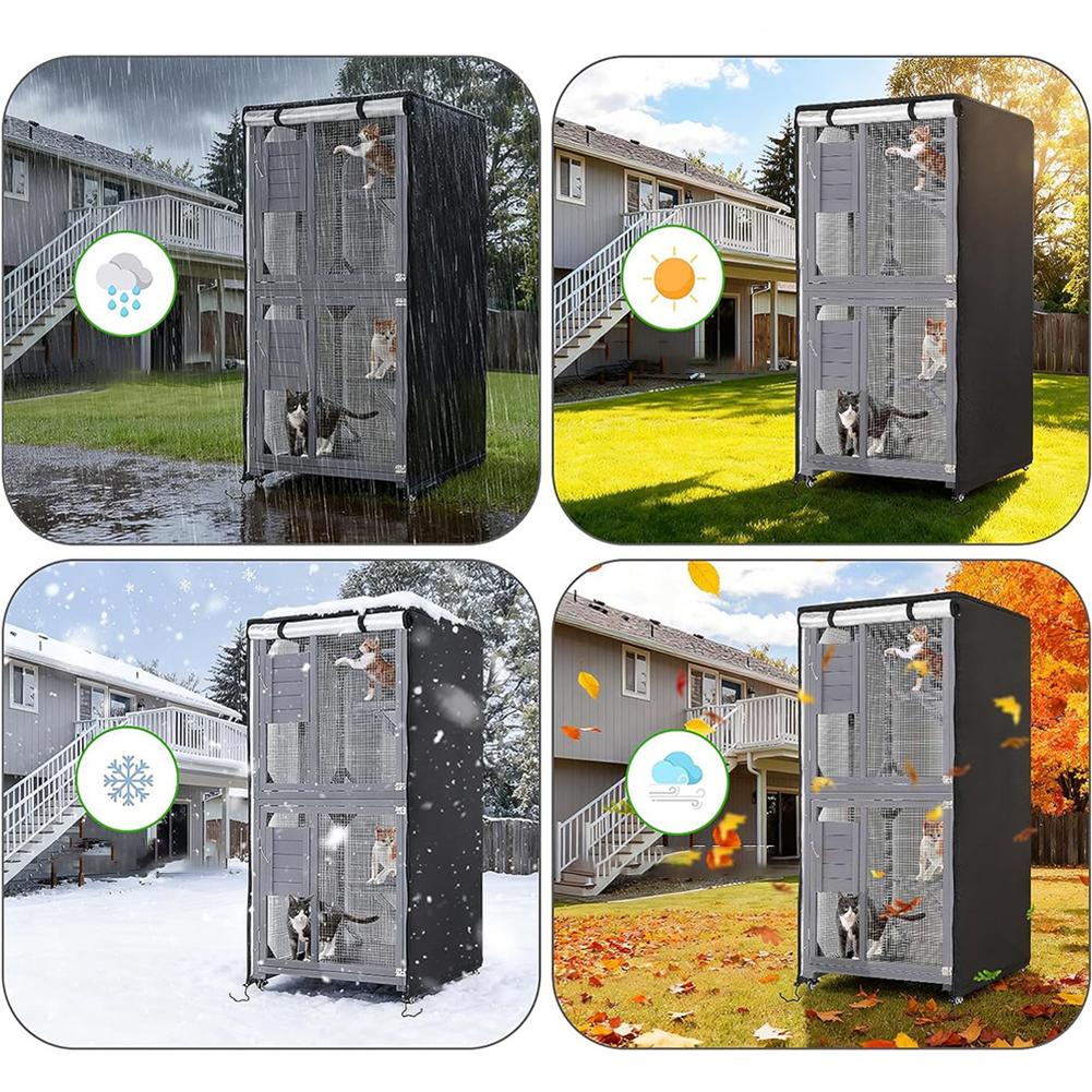 Dust-proof Shelter Cat House Cover Garden Cat Shelter 191*107*191cm 210D Oxford Bottom Drawstring For Dog Cages