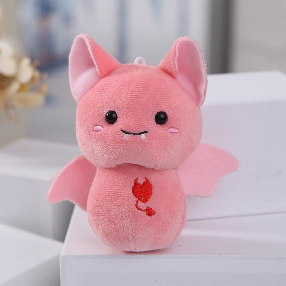 PP Cotton Bat Plush Keychain Durable Soft Stuffed Toy Funny Halloween Bag Pendant Commute