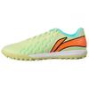 Li Ning Jin Comfortable Simple Artificial Turf Natural Grass Non-Slip Wear-Resistant Football Shoes Men Football Shoes Green Orange YSTU005-3
