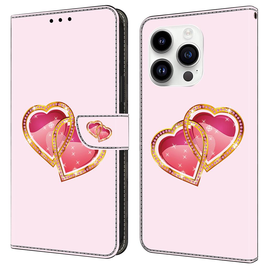 Чехол для iPhone 14 Pro с узором, откидная обложка-кошелек из искусственной кожи