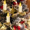 LED Clip Candle Light Set Flameless Flickering Christmas Tree Candle Lamp Electric Fake Candles for Home Christmas Party Decoration