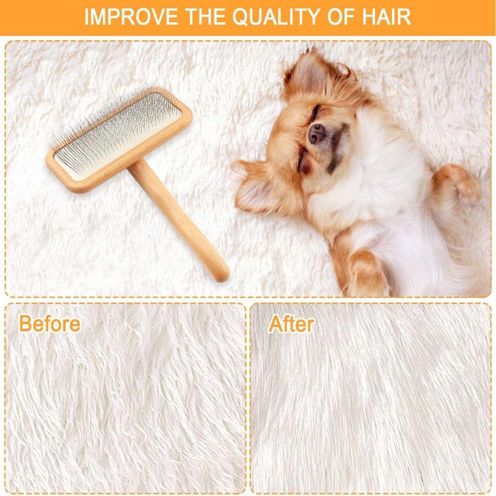 Шерсть Овчина Грабли Текстура Ковры Пусть И Мех Восстановить Взгляд(Дерево, новый 1 шт.) Для