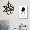 Industrial Plug-in Globe Pendant Light E26 Base Vintage Spherical Hanging Lights Lantern 14.76ft