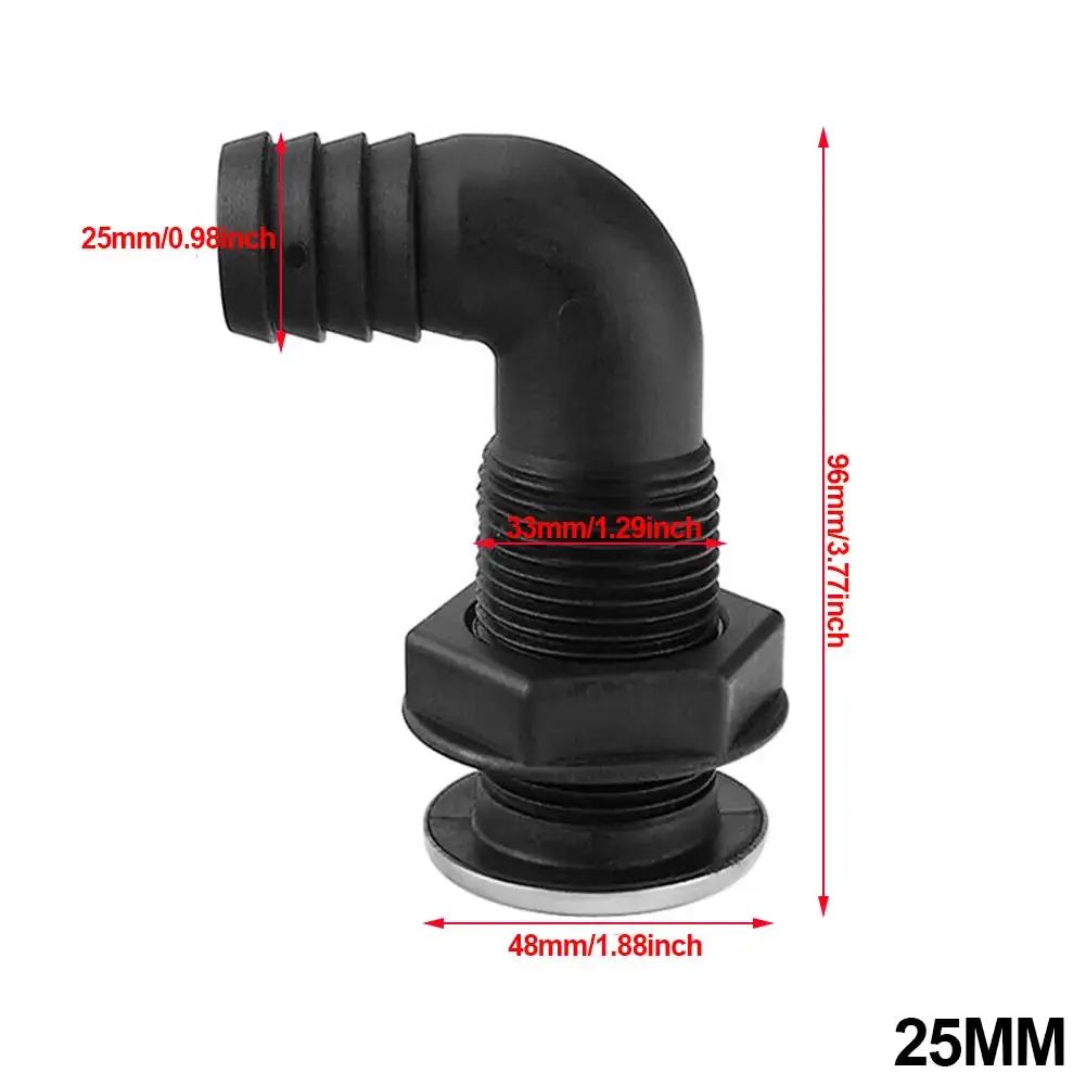 Нейлоновый пластиковый сквозной фитинг для трюма с ободом из нержавеющей стали для трюмного насоса, аэратора, шланга для лодки, яхты, паруса, автофургона, аксессуары