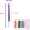 Birthday Cake Candles Happy Birthday Candles Colorful Candle Holders Included (Colorful, 6/12)