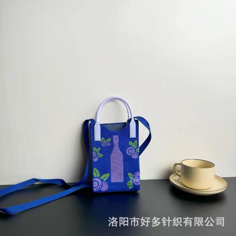 Премиальный сенсорный ns сумка для мобильного телефона новая мультяшная вязаная сумка дофаминовая ниша универсальная сумка-мессенджер через плечо сумочка