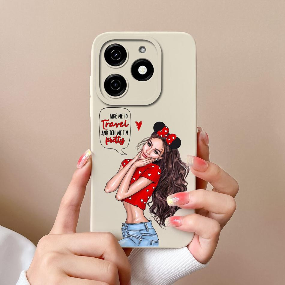 For infinix Smart 8 Pro Plus Phone Case Cool Bear Soft Liquid Silicone Anti Drop Full Coverage Bumper For infinix Smart8 HD Capa