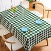 Retro Checkerboard Small Fresh Pvc Tablecloth Leave-In Plaid Dining Table Cloth Coffee Table Cloth