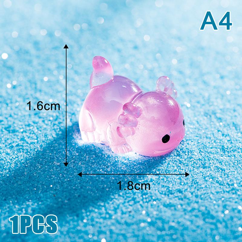 Luminous Marine Animal Ornament Mini Glow Animal Pendant Micro Fish Tank Crab Dolphin Octopus Decoration Landscape
