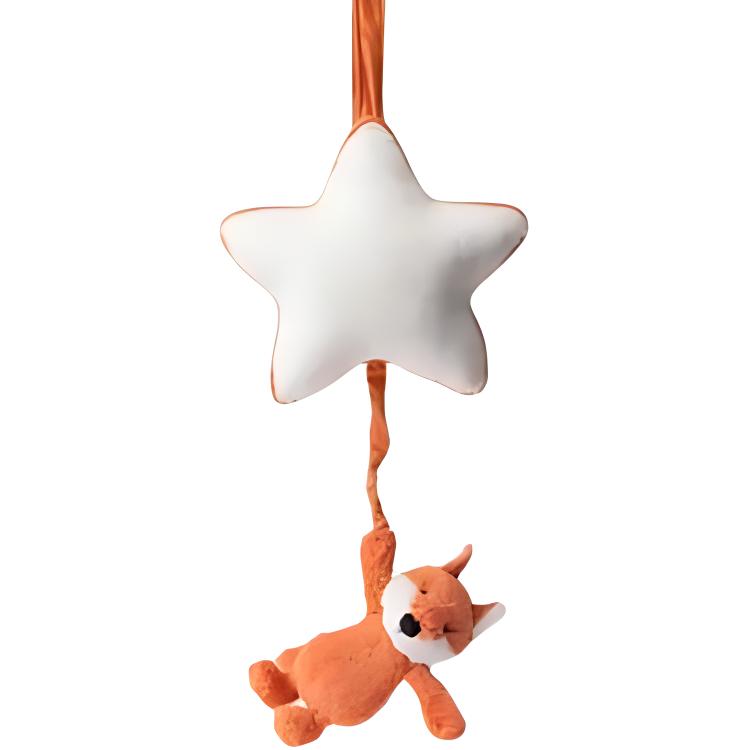 Jellycat Серия «Застенчивые» Музыкальный колокольчик на веревочке Оранжевая лиса Кукла Плюшевая кукла Высота 30 см