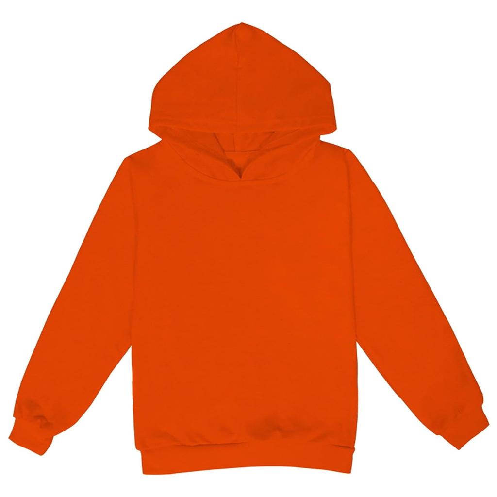 Детская мода Однотонный пуловер Повседневная универсальная толстовка