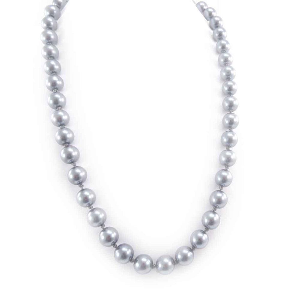 Les Trésors De Lily [J8463] — Серое колье «Перла» (12 мм)