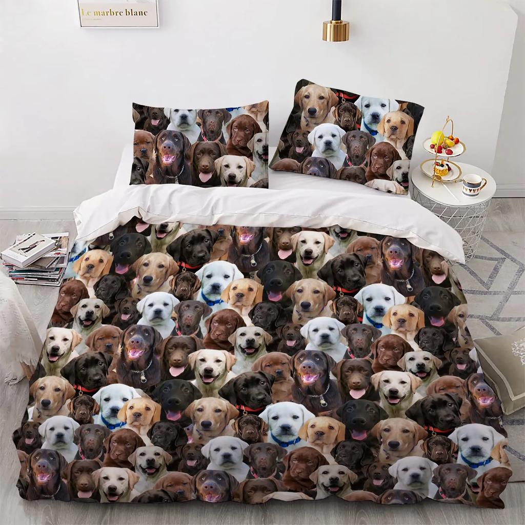 Cute Maltese Dog Duvet Cover Set Dog Breed Theme Bedding Set Microfiber Kawaii Animal Quilt Cover Twin King For Pet Lover Gifts