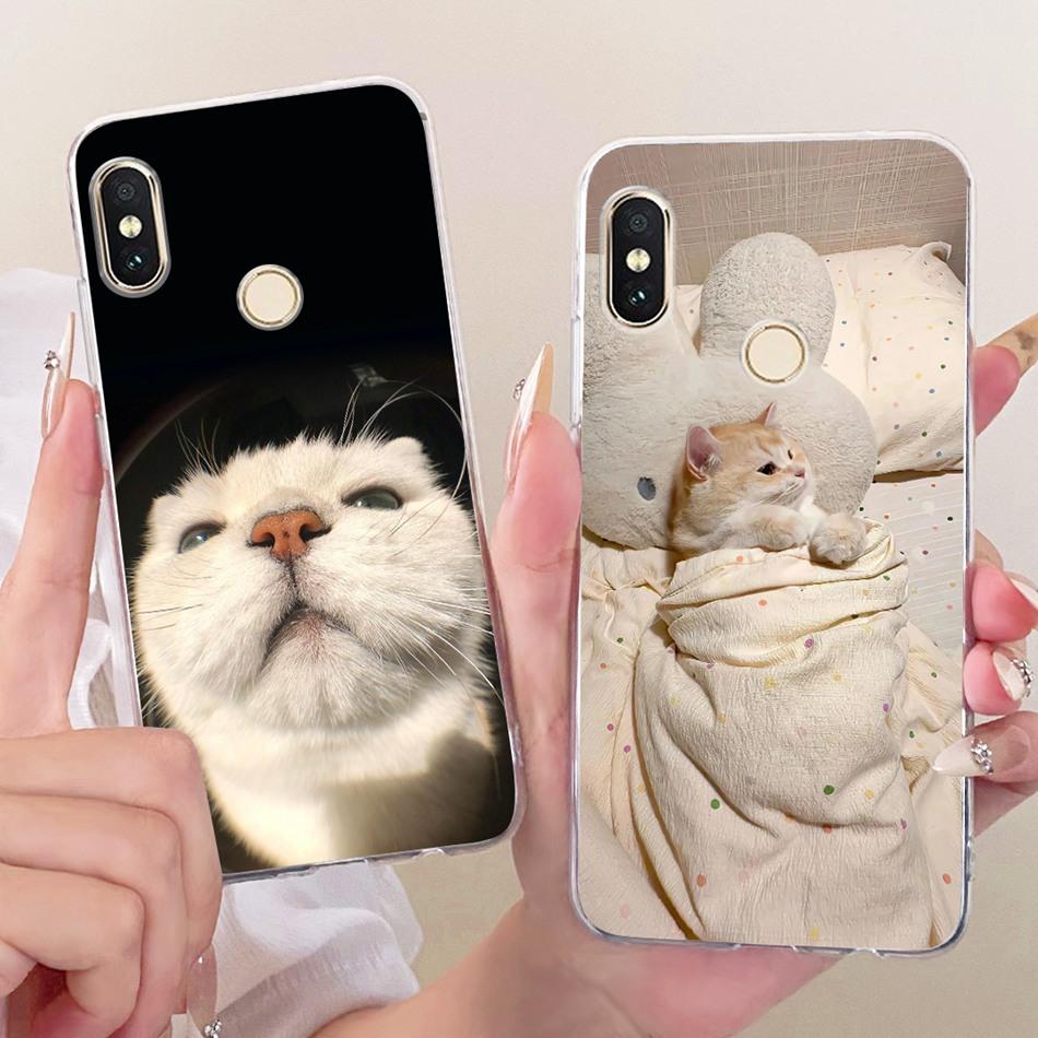 For Xiaomi Redmi Note 6 Pro Cute Flower Butterfly Cat Painted Case For Redmi Note6 Soft Silicone TPU Phone Cases