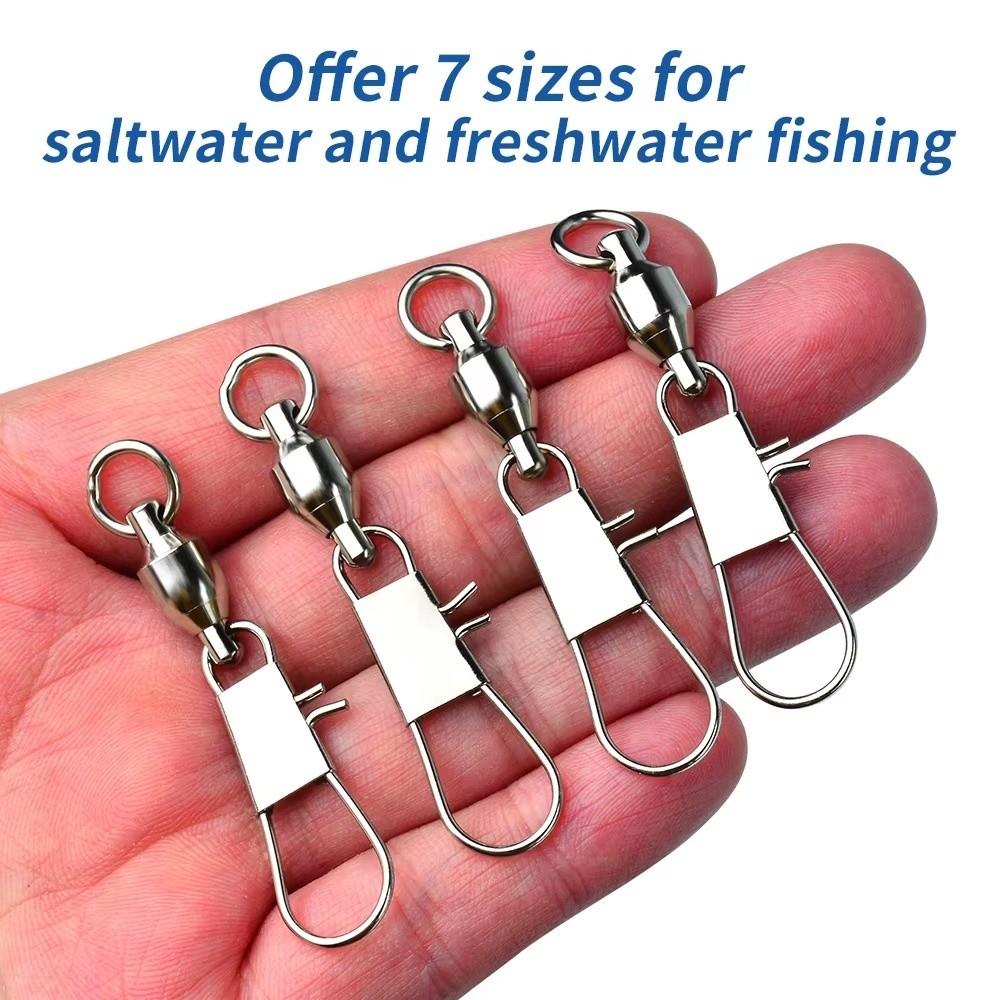 Rolling Swivel Fish Snap Swivels Stainless Steel Fishing Connector Fishing Lures