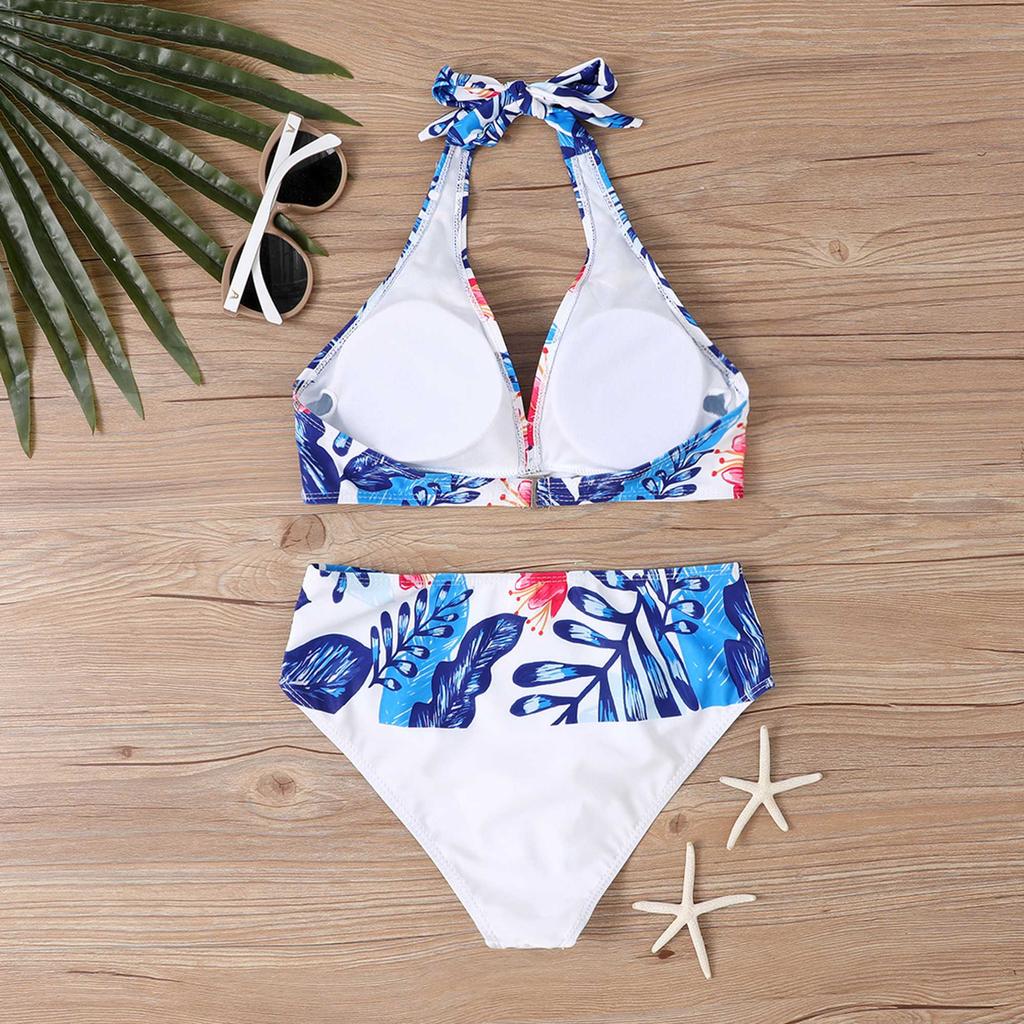 Plus Size Women Fashion Sexy Round Neck One Piece Bikini Set Slim The Sky Is Full of Stars Print Swimsuits