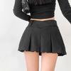 Плиссированная мини-юбка женская летняя с высокой талией и широкими складками, тонкие трапециевидные черные шорты, женские юбки в Корейском стиле Kawaii Y2K